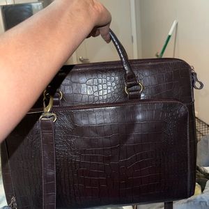 Leather laptop bag